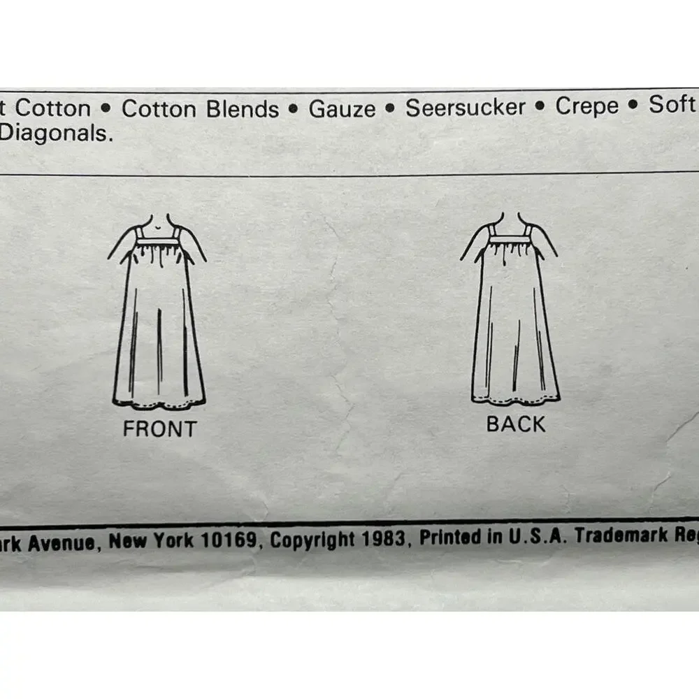 McCalls 8547 Sewing pattern apron dress tent dress size 10 12 14